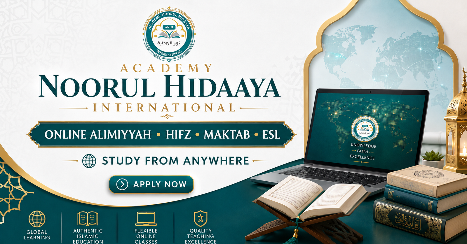Academy Noorul Hidaaya International online Alimiyyah, Hifz, Maktab and ESL programmes